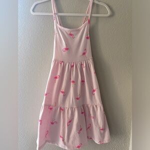 Girls pink Flamingo Dress 5T